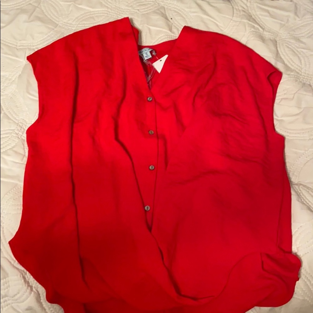 red dressy top